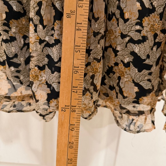 Anthropologie Neitr Mot Dress Medium Floral Ruffle Trim Long Sleeve Mini - Picture 8 of 12